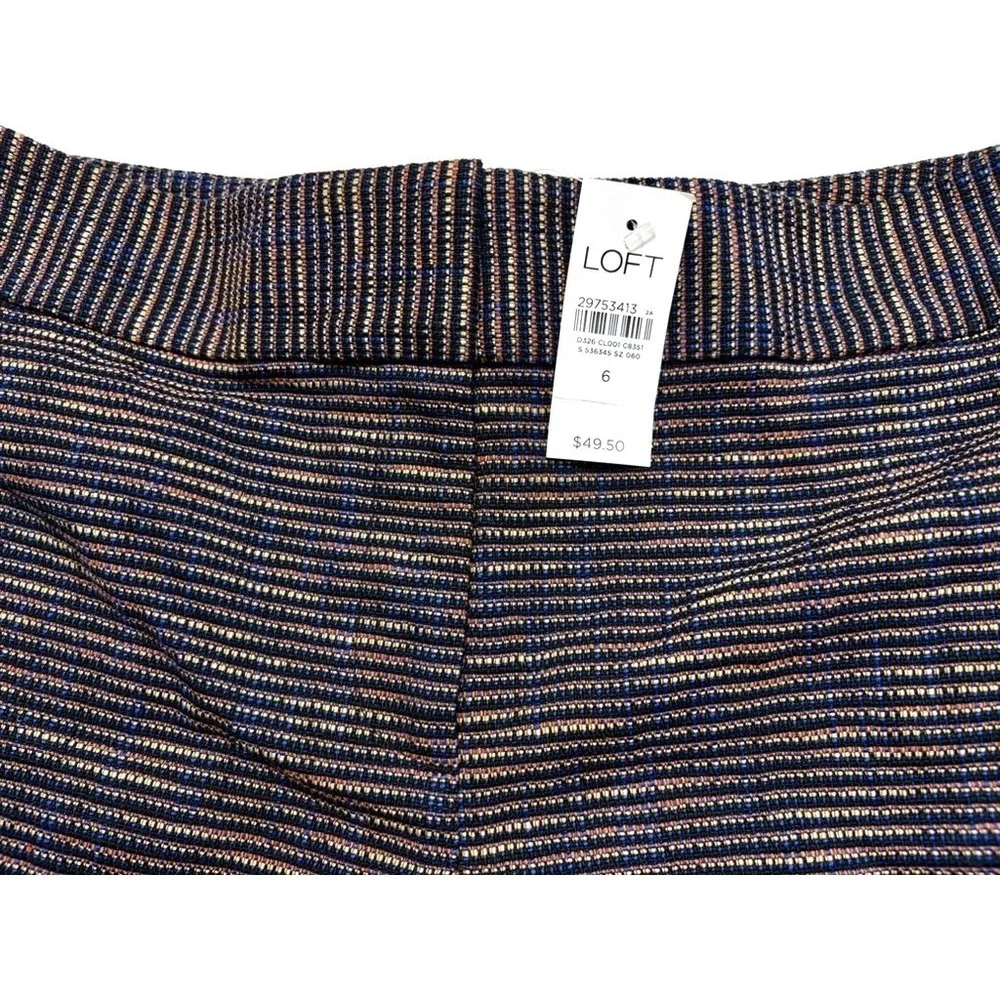 LOFT Riviera Shorts Size 6 NWT Textured‎ Multicolor Tailored